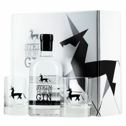 Steinhorn Gin Geschenk-Set mit 2 Gläsern