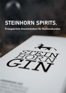 Katalog Geschenkideen Steinhorn Gin, Steinhorn Fee, Steinhorn Sloe